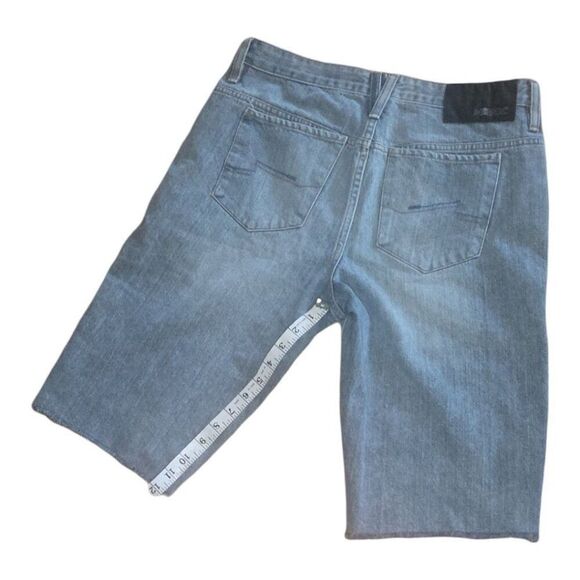 Tony Hawk‎ Shorts Men Sz 30 Denim Regular Blue Mid Length Skater Distressed - Picture 5 of 6